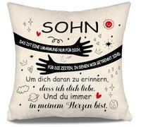 Aosumin Mein Sohn das ist eine Abramung nur für Dich Um Dich daran zu erinnerern DASS ich Dich Liebe Kissenbezug für Sohn von Mama Papa Geburtstagsgeschenk Romantisches Geschenk(Sohn-a)