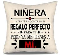 Aosumin Niñera intenté Encontrar Fundas de cojín para niñera Regalo Divertido Cumpleaños Día de la Madre Mejor Regalo para niñera(niñera-a)