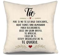 Aosumin por si no te lo Digo Suficiente aquí Tienes una Almohada para recordarte Estoy Orgulloso de ti Te Quiero Recordatorio Funda de Cojín para Tío Cumpleaños Día del Padre Mejor Tío