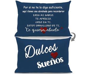 Aosumin por si no te lo Digo Suficiente aquí Tienes una Almohada para recordarte Estoy Orgulloso de ti Te Quiero Fundas de Almohada de Doble Cara para el Abuelo Cumpleaños Día del Padre