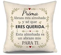 Aosumin Prima Abraza Esta Almohada y sé Que Eres Querida Esta Almohada es un Abrazo mío para ti Funda de Cojín para Prima Cumpleaños Día de Graduación