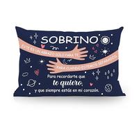 Aosumin Sobrino Este es un Abrazo Solo para ti para Cuando estemos Separados Fundas de Almohada Sobrino Regalo de Tía Tío Regalo de cumpleaños Regalo de graduación Regalo de Abrazo