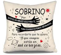 Aosumin Sobrino Este es un Abrazo Solo para ti para Cuando estemos Separados Fundas de cojín Sobrino Regalo de Tía Tío Regalo de cumpleaños Regalo de graduación Regalo de Abrazo