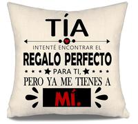 Aosumin Tía intenté Encontrar Fundas de cojín para tía Regalo Divertido Cumpleaños Día de la Madre Mejor Regalo para tía (Tia-a)