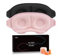 Aosun Antifaz para dormir de lado, paquete de 2, gafas de dormir 3D mejoradas para mujeres y hombres, 100% bloqueo de luz, antifaz para dormir, con elástico ajustable y tapones para los oídos para
