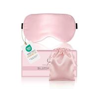 Aosun Antifaz para Dormir, Máscara para Dormir Mujer y Hombre, Ultrasuave y Cómodo, Sin Presión Ocular, Correa Ajustable y Tapones, Bloquea Luz 100% - Dormir, Viajar, Meditar, Rosa