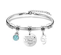 Aosyoisk Letra pulsera inspirada inicial pulsera mujer niña adolescente madre hermana pequeña regalo personalizado para amigos.A veces olvidas que eres genial, entonces este es tu recordatorio., 17
