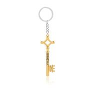 AOT Wings of Freedom - Llavero de Eren - Cadena de anime Shingeki No Kyojin - Regalo para hombres, mujeres y fanáticos, Llavero Eren's Key Charm - Dorado, talla única