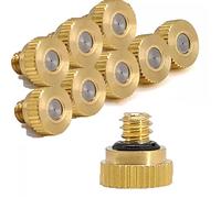 AOTAKE 10 Piezas Boquilla de Nebulización De Latón Boquilla Atomizadora de Baja Presión Boquilla de Enfriamiento y Humidificación de Orificio De 0.1~1.0mm, UNC 10/24 (Size : 0.15mm)