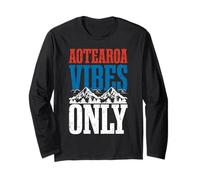 Aotearoa Vibes Solo Viajes a Las montañas de Nueva Zelanda Manga Larga