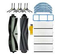aotengou Kit de accesorios de repuesto para aspiradora robot ZACO ILIFE A9s A7 X785 X750 X800 16 paquetes 2 cepillos principales, 4 filtros Hepa, 1 filtro primario, 6 cepillos laterales, 3 trapeadores