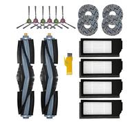 aotengou Kit de Accesorios de Repuesto para ECOVACS DEEBOT X1 OMNI & X1 TURBO & X1e OMNI & X1+ Robot Aspirador 16 Paquetes 2 Cepillos Principales & 4 Filtros & 6 Cepillos Laterales & 4 Paños de Mopa