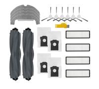aotengou Kit de Accesorios para Dreame D10 Plus Gen 2 Robot Aspirador Piezas de Repuesto 20 Packs 2 Cepillos Principales, 4 Filtros, 6 Cepillos Laterales, 4 Paños de Mopa, 4 Bolsas de Polvo