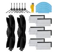 aotengou Kit de Accesorios para el Robot Aspirador Tikom L9000 Repuestos 18 Paquetes 2 Cepillos Principales, 6 Filtros, 6 Cepillos Laterales, 4 Paños de Mopa