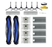 aotengou Recambios para el Robot Aspirador ECOVACS DEEBOT X8 Pro Omni / X8 Omni/YEEDI S14 Plus 19 Paquetes 2 cepillos Principales, 4 filtros, 6 cepillos Laterales, 2 mopas con Rodillo, 4 Bolsas