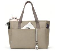 AOTIAN Bolso de Mano Bolsos tote Grande para Mujer, Bolso de Hombro Ligero Bolso Shopper Bolso de Trabajo para 15.6 pulg Ordenador Portátil Bolso de Compra Handbag para Trabajo, Uni, Viaje, Caquí