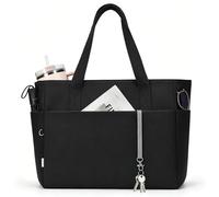 AOTIAN Bolso de Mano Bolsos tote Grande para Mujer, Bolso de Hombro Ligero Bolso Shopper Bolso de Trabajo para 15.6 pulg Ordenador Portátil Bolso de Compra Handbag para Trabajo, Uni, Viaje, Negro