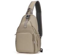 AOTIAN Mochila Cruzada Hombre Mujer, Pequeñas Bolsa de Pecho, Caquí