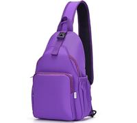 AOTIAN Mochilas Cruzada Hombre Mujer Pequeñas Sling Bag Ligero Bolsa de Pecho Bolso Bandolera Antirrobo Bolso de Hombro Crossbody Mochila de Viaje Acampar Deportes Ciclismo Senderismo, Morado