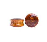 Aotiwe 2 piezas enchufe túnel hombre, kit enchufe oído chocolate túneles doble abocinamiento y patrón nube única resina, 6mm, Resina, No Gemstone
