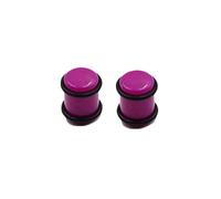 Aotiwe 2 piezas Plug Oreja Kit Pequeño Esparcidor Orejas Violeta Cilindro Completo con Cordón Acrílico, 4mm, Acrílico, No Gemstone