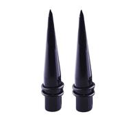 Aotiwe 2 piezas Plug Oreja Negro, Túnel Oreja Set Cono Suave Acrílico Expansores para Piercings, 4MM, Acrílico, No Gemstone