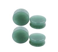 Aotiwe 4 túneles para oreja para hombre, color verde, estilo moderno, 10mm, Piedra, Sin gemas