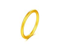 Aotiwe Alianza de boda para mujer, anillos vintage para mujer, banda estrecha de 1,5 mm, oro amarillo de 24 quilates, conjuntos de joyas para mujer, P 1/2, Oro amarillo de 24 quilates, No es una