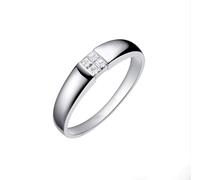 Aotiwe Anillo de boda para hombre, anillos de plata para hombre con diamante de 0,2 quilates, oro blanco, regalos de cumpleaños para mujeres, Z 1/2, Oro blanco de 18 quilates, Diamante