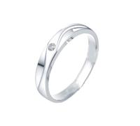 Aotiwe Anillo de compromiso de plata, anillos de nudillos para mujer con diamante de 0,14 quilates y diamante de 0,03 quilates Pt950 y oro blanco de 9 quilates, 14 quilates y 18 quilates, Z 1/2, Oro
