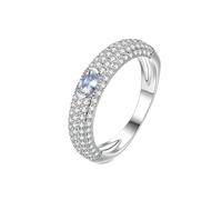 Aotiwe - Anillo de compromiso para mujer, micro pavimento con circonita cúbica ovalada, 51.5, Cobre, Cubic Zirconia