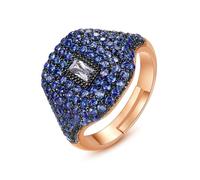 Aotiwe Anillos de compromiso para mujer, anillo de mujer vintage micro pavé zirconia cúbica, 56.5, Cobre, Cubic Zirconia