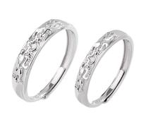 Aotiwe Anillos de plata para hombre, mujer, anillos de plata 925, tropas valientes, ajustables, regalos de aniversario de boda para mujeres, Einstellbar, Plata 925, Sin gemas