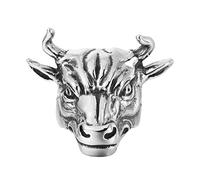 Aotiwe Anillos góticos para hombre, anillo de promesa para hombre, anillo punk de acero inoxidable, ideas de regalo de cumpleaños para hombre, Z 1/2, Acero inoxidable, Sin piedra preciosa
