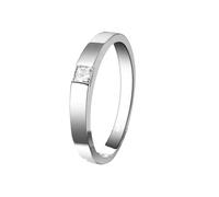 Aotiwe Anillos para mejores amigos, anillos de matrimonio para mujer, plata con diamante de 0,15 quilates y diamante de 0,25 quilates para hombre Pt950 y oro blanco de 9 K/14 K/18 K, S 1/2, Oro blanco