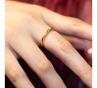 Aotiwe Bandas de eternidad para mujer, anillos apilables para mujer, anillo Morbius estrecho de 2 mm, oro amarillo de 24 quilates, K 1/2, Oro amarillo de 24 quilates, No es una piedra preciosa