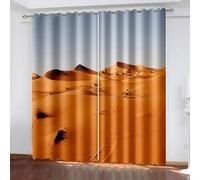 Aotiwe Cortinas marrones para sala de estar, cortinas opacas únicas para sala de estar, poliéster desierto, 2 paneles, 274 x 274 cm