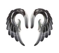 Aotiwe - Esparcidor de orejas para hombre, esparcidor oreja, alas de ángel, resina, expansores para Piercings, 12mm, Resina, No Gemstone
