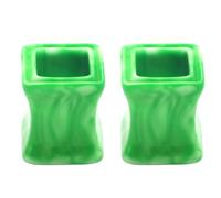 Aotiwe - Juego de 2 piercings para hombre, con tapón de túnel cuadrado hueco acrílico para piercings, 10mm, Acrílico, No Gemstone
