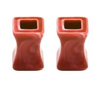 Aotiwe - Juego de 2 piercings para hombre, con tapón de túnel cuadrado hueco acrílico para piercings, 12mm, Acrílico, No Gemstone