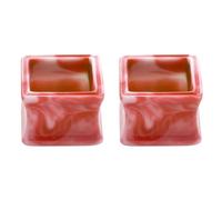 Aotiwe - Juego de 2 piercings para hombre, con tapón de túnel cuadrado hueco acrílico para piercings, 6mm, Acrílico, No Gemstone