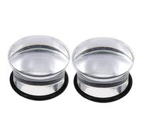Aotiwe - Juego de 2 unidades de dilatador para orejas de Navidad, dilatador con elástico acrílico, 18mm, Acrílico, No Gemstone