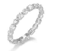 Aotiwe Juego de anillos de boda, anillos de compromiso vintage para mujer, cuadrados, redondos con moissanita, regalos únicos