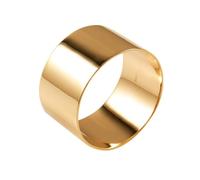 Aotiwe Juego de anillos para hombre, anillos simples para hombre de 12 mm de ancho, oro amarillo, regalos únicos para mujer, P 1/2, Oro amarillo de 9 quilates, No es una piedra preciosa