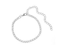 Aotiwe Juego de pulseras de tobillo para mujer, tobillera vintage con circonita cúbica para mujer, 18+10CM, Cobre, Circonita cúbica