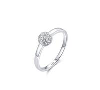 Aotiwe Memoire Ring, Damenringe Silber Kugelring mit Zirkon 925 Silber Größe 52 (16.6) Geschenk Beste Freundin Geburtstag