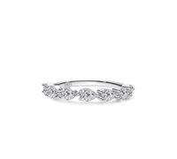 Aotiwe Ring Damen, Ringe Frauen Kleine Finger Silber Tropfenförmiger Kanal mit Weiß Zirkonia 925 Silber Größe 60 (19.1)