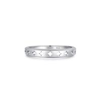 Aotiwe Ring Frauen Minimalistisch, Ringe Frauen Kleine Finger Silber Hohlsternband 925 Silber Größe 52 (16.6)