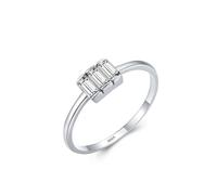 Aotiwe Ring Silber 925 Damen, Silber Ringe Dünn Rechteckiger Zirkon Größe 49 (15.6) Lustige Geschenke