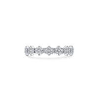 Aotiwe Ringe Frauen für mittelfinger, Fingerring Damen Breit Silber Stern mit Rundschliff Weiß Zirkonia 925 Silber Größe 49 (15.6)